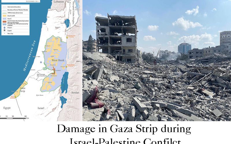 Damage in Gaza Strip during the Palestine Israel War