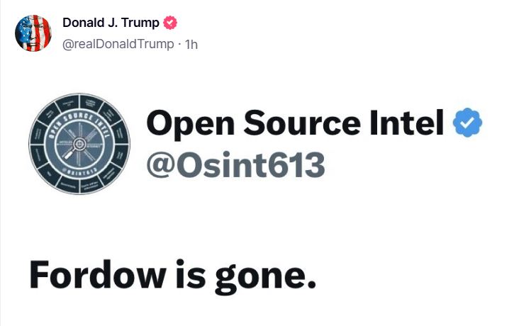 US Attack on Iran: Did Trump’s “Successful” Bombing of Fordow Just Change Everything? 3 President Trump post on Truth Social declaring Fordow is gone